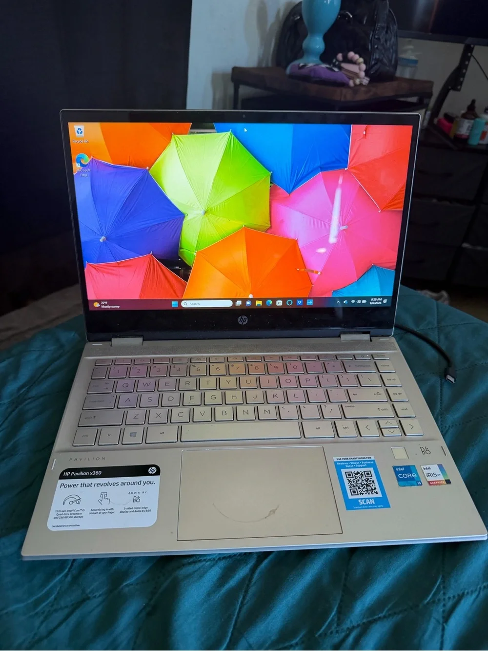 HP Pavilion Convertible Laptop in Black and Silver